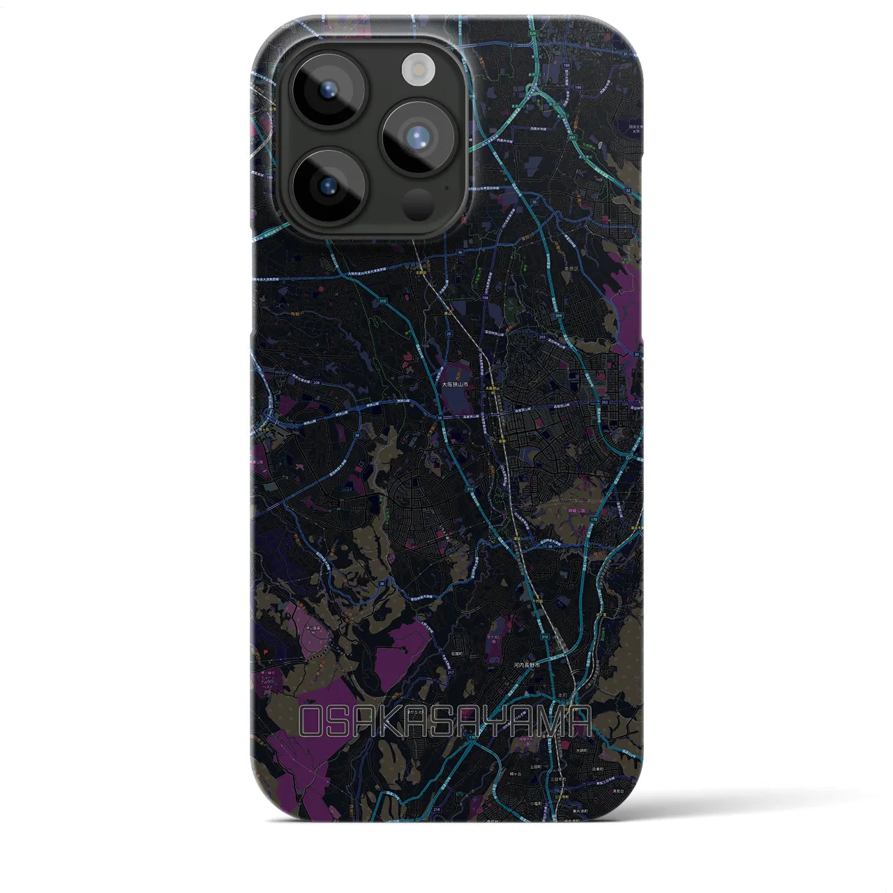 【大阪狭山(大阪府)】地図柄iPhoneケース(バックカバータイプ)