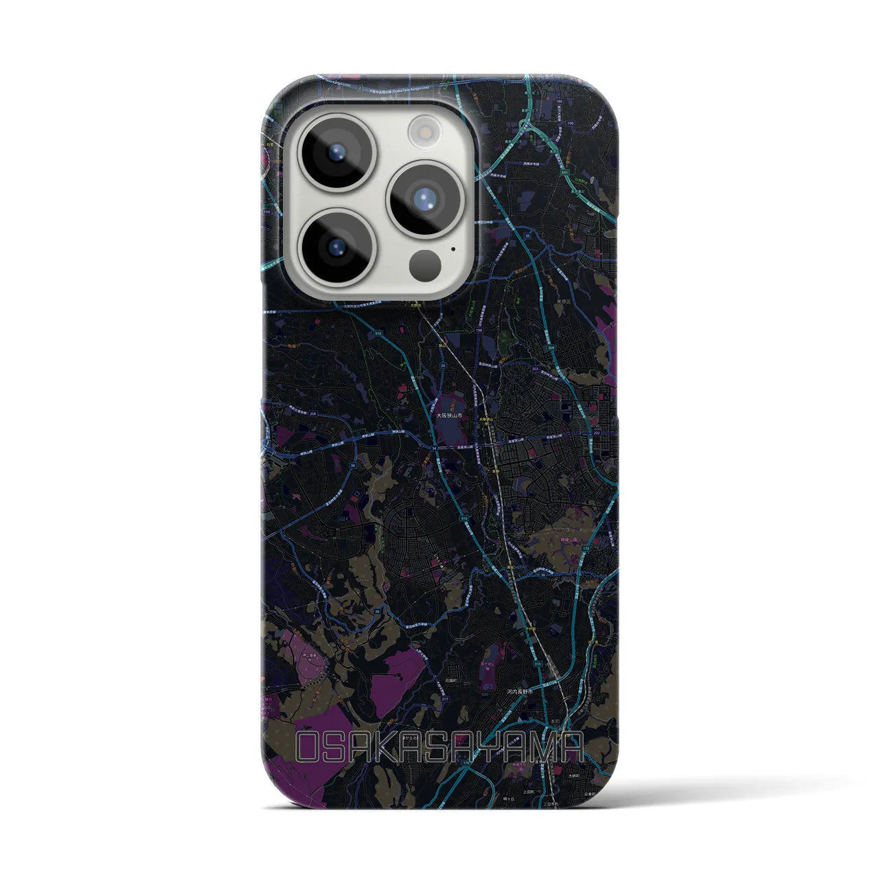 【大阪狭山(大阪府)】地図柄iPhoneケース(バックカバータイプ)