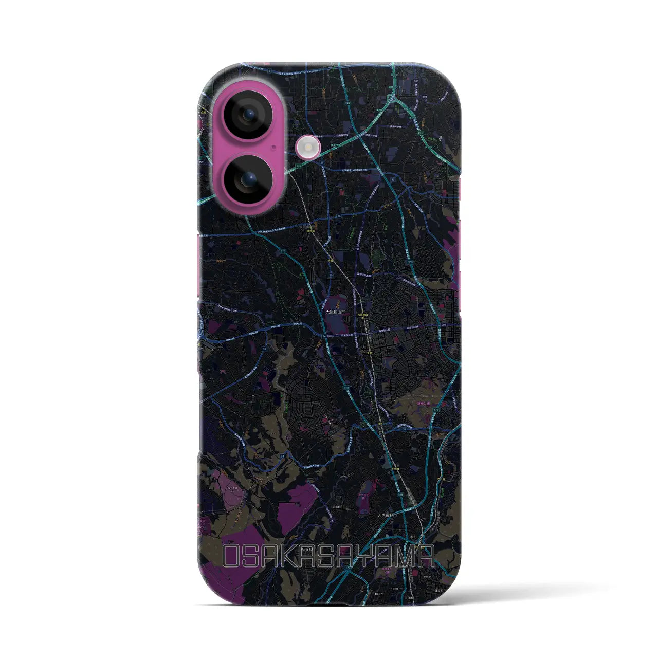 【大阪狭山(大阪府)】地図柄iPhoneケース(バックカバータイプ)