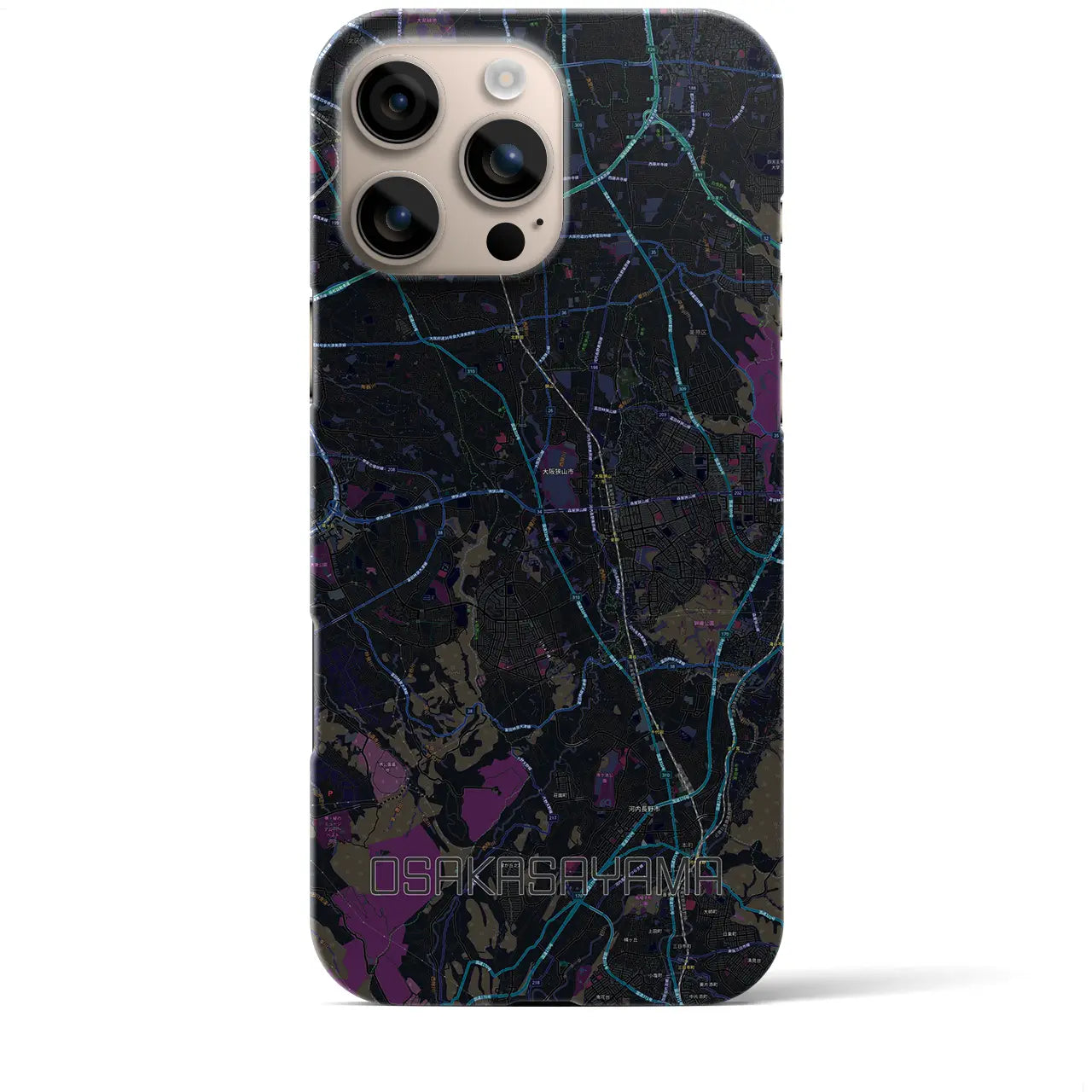 【大阪狭山(大阪府)】地図柄iPhoneケース(バックカバータイプ)