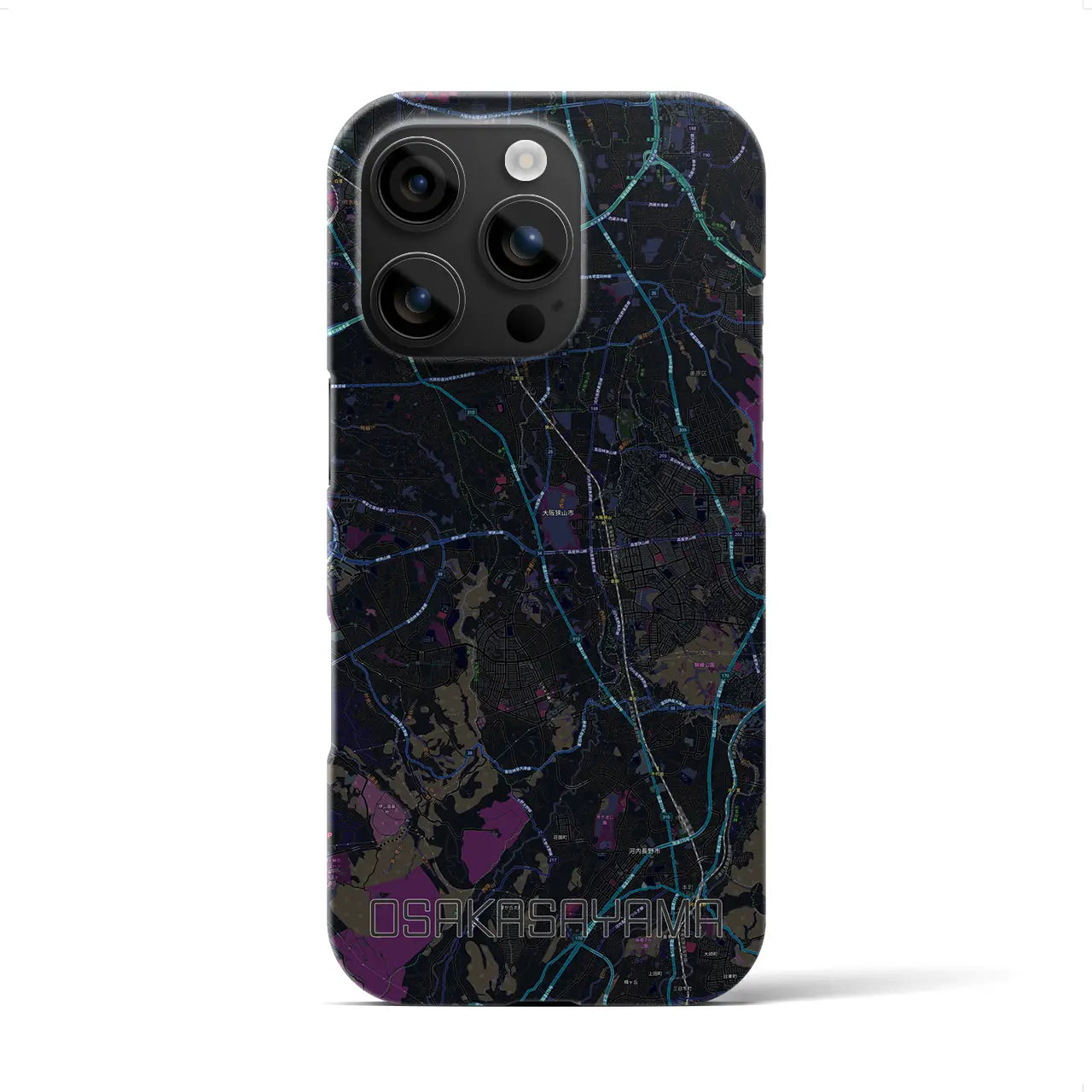 【大阪狭山(大阪府)】地図柄iPhoneケース(バックカバータイプ)