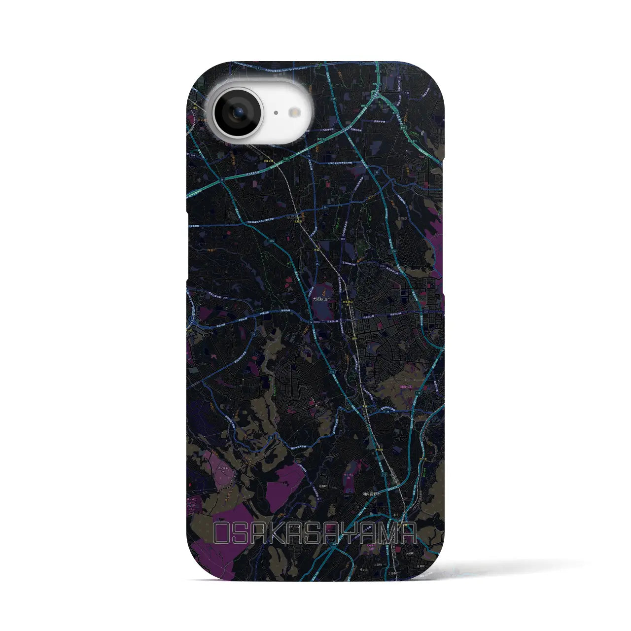 【大阪狭山(大阪府)】地図柄iPhoneケース(バックカバータイプ)