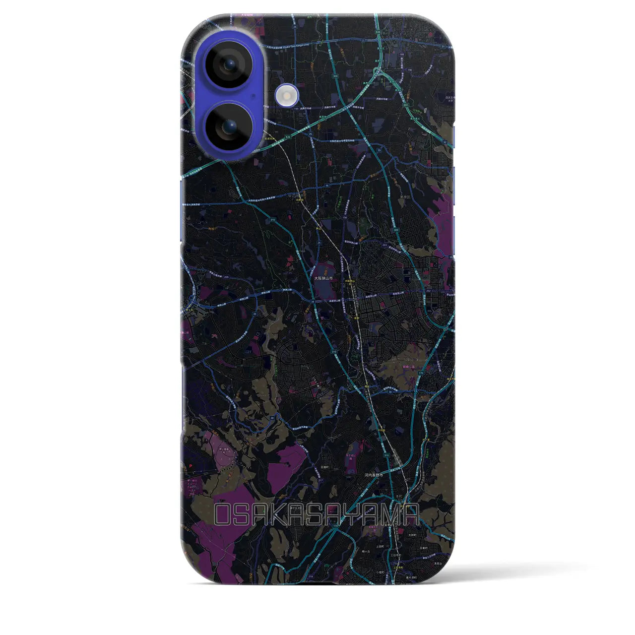【大阪狭山(大阪府)】地図柄iPhoneケース(バックカバータイプ)