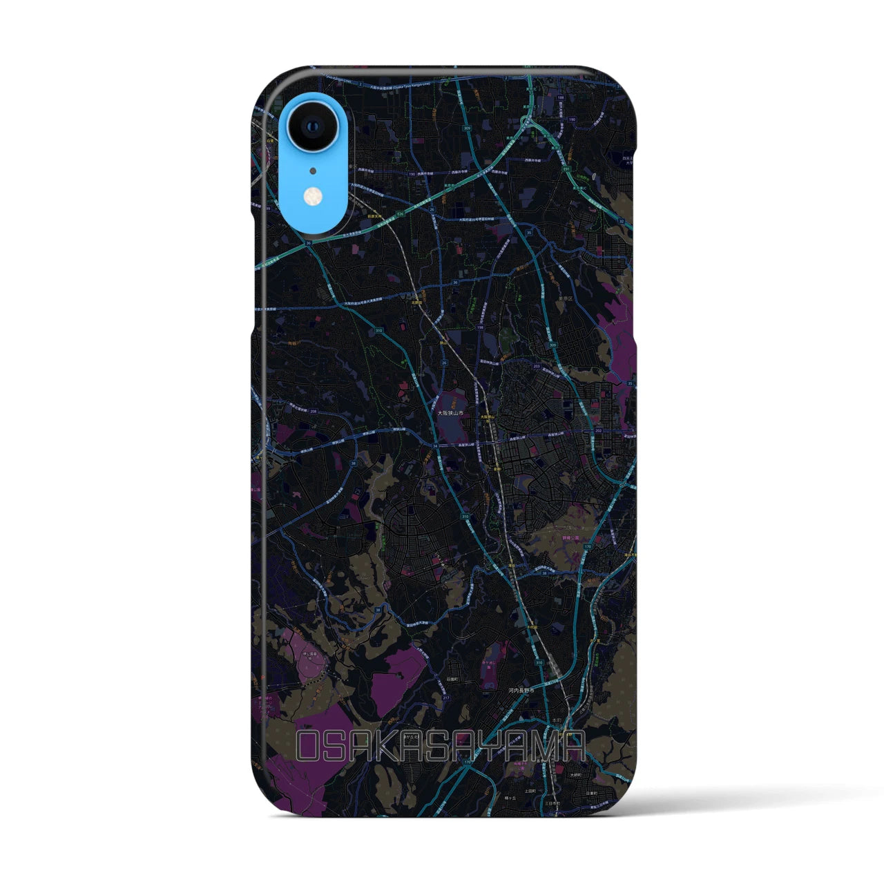 【大阪狭山(大阪府)】地図柄iPhoneケース(バックカバータイプ)