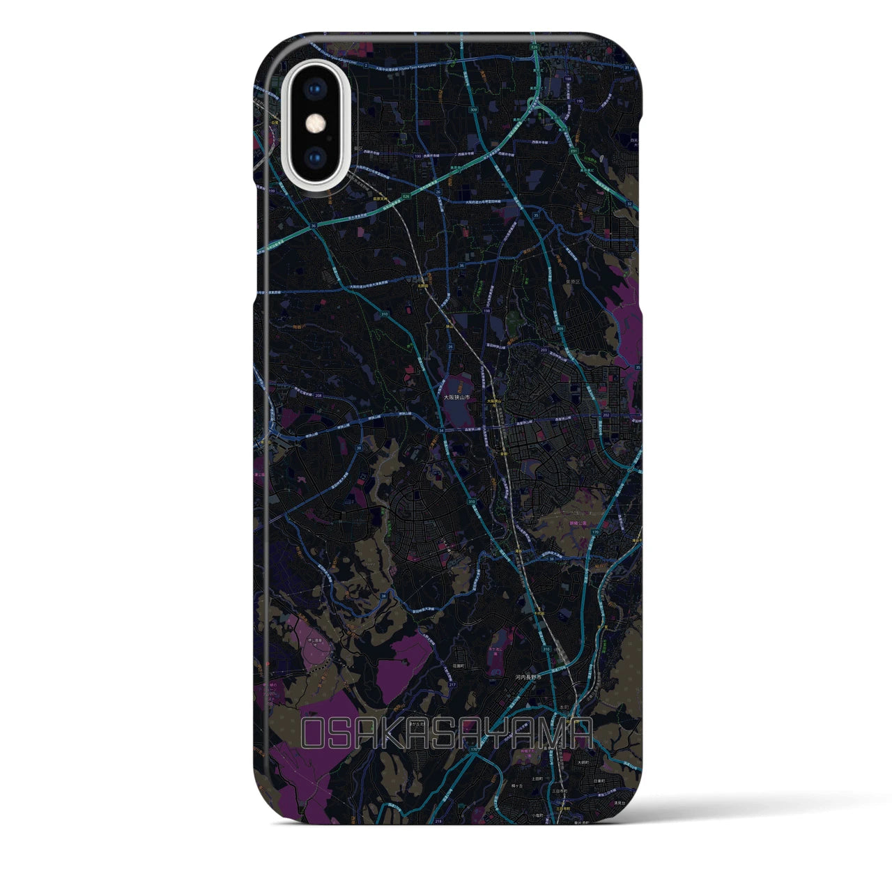 【大阪狭山(大阪府)】地図柄iPhoneケース(バックカバータイプ)