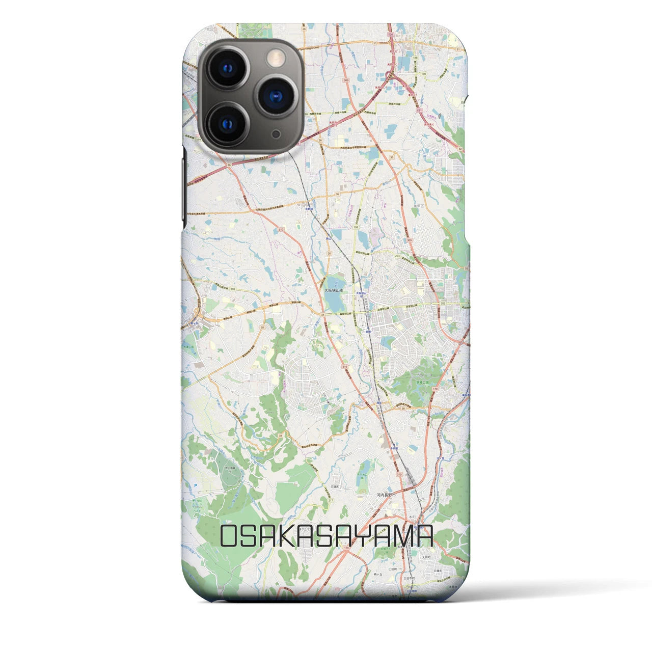 【大阪狭山(大阪府)】地図柄iPhoneケース(バックカバータイプ)