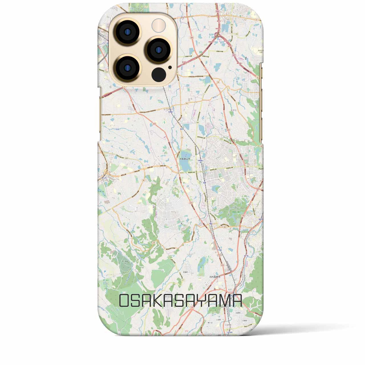 【大阪狭山(大阪府)】地図柄iPhoneケース(バックカバータイプ)