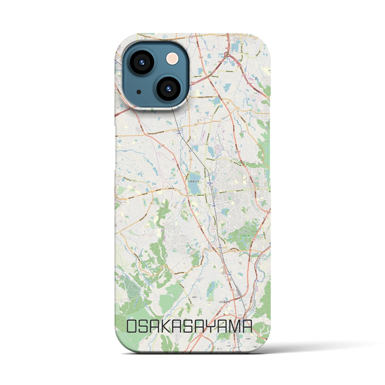 【大阪狭山(大阪府)】地図柄iPhoneケース(バックカバータイプ)