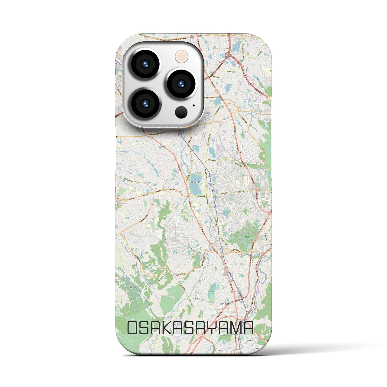 【大阪狭山(大阪府)】地図柄iPhoneケース(バックカバータイプ)