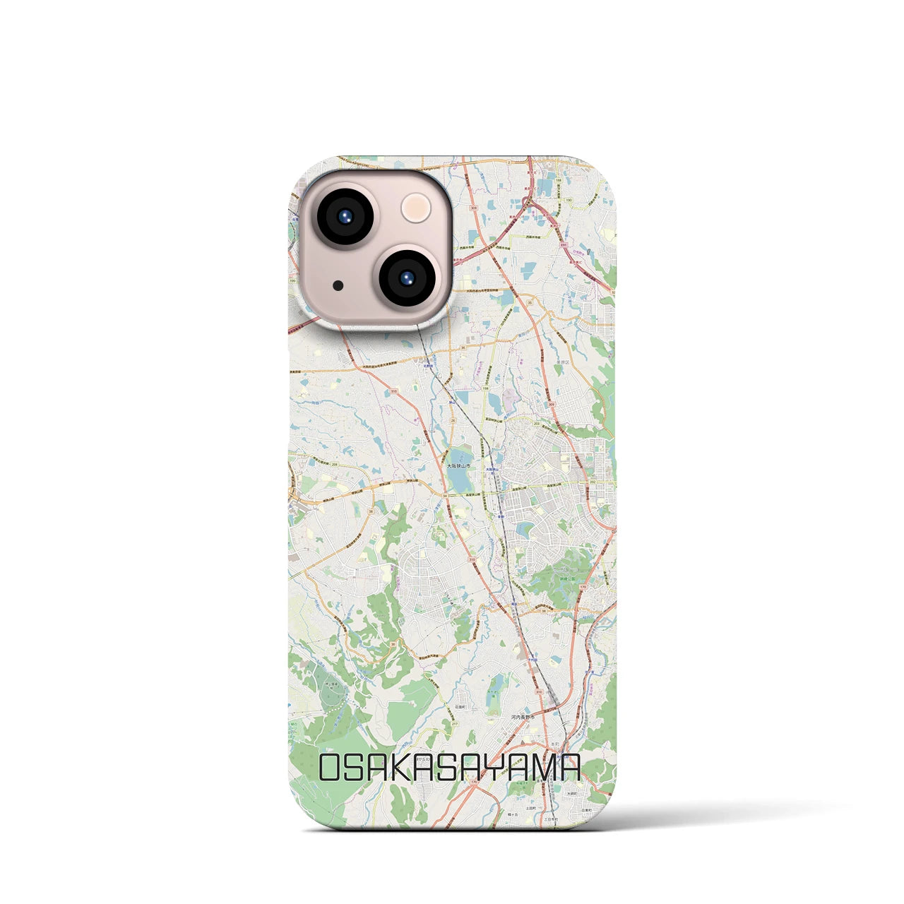 【大阪狭山(大阪府)】地図柄iPhoneケース(バックカバータイプ)
