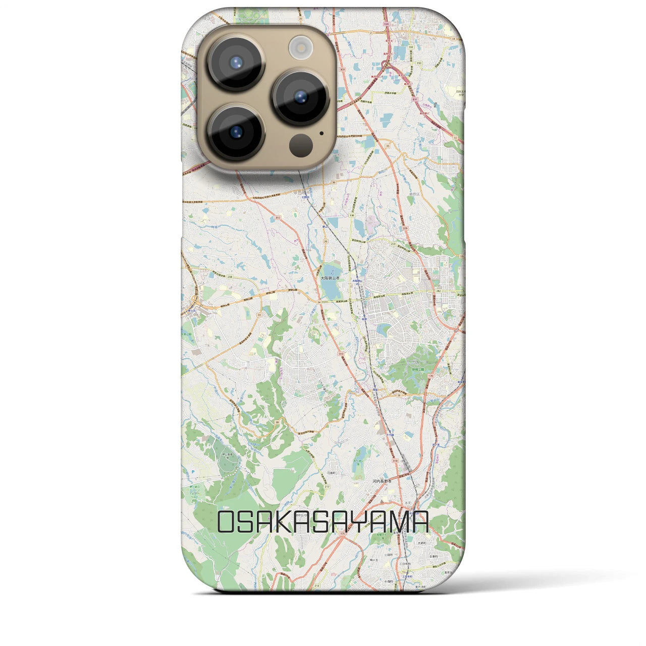 【大阪狭山(大阪府)】地図柄iPhoneケース(バックカバータイプ)