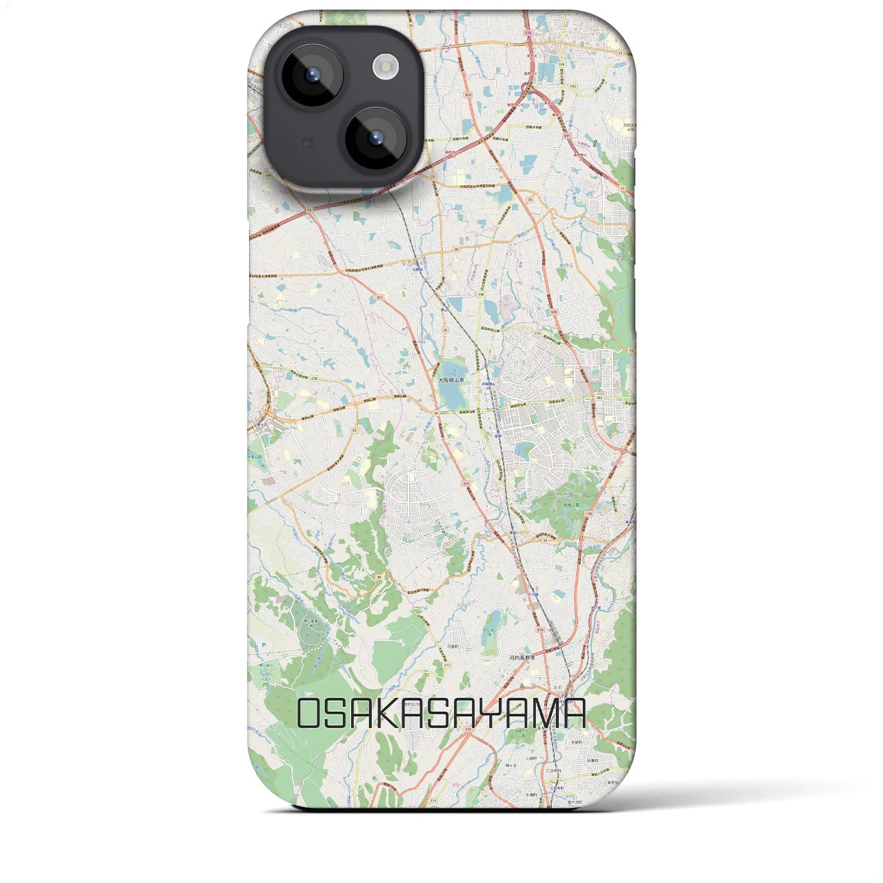 【大阪狭山(大阪府)】地図柄iPhoneケース(バックカバータイプ)