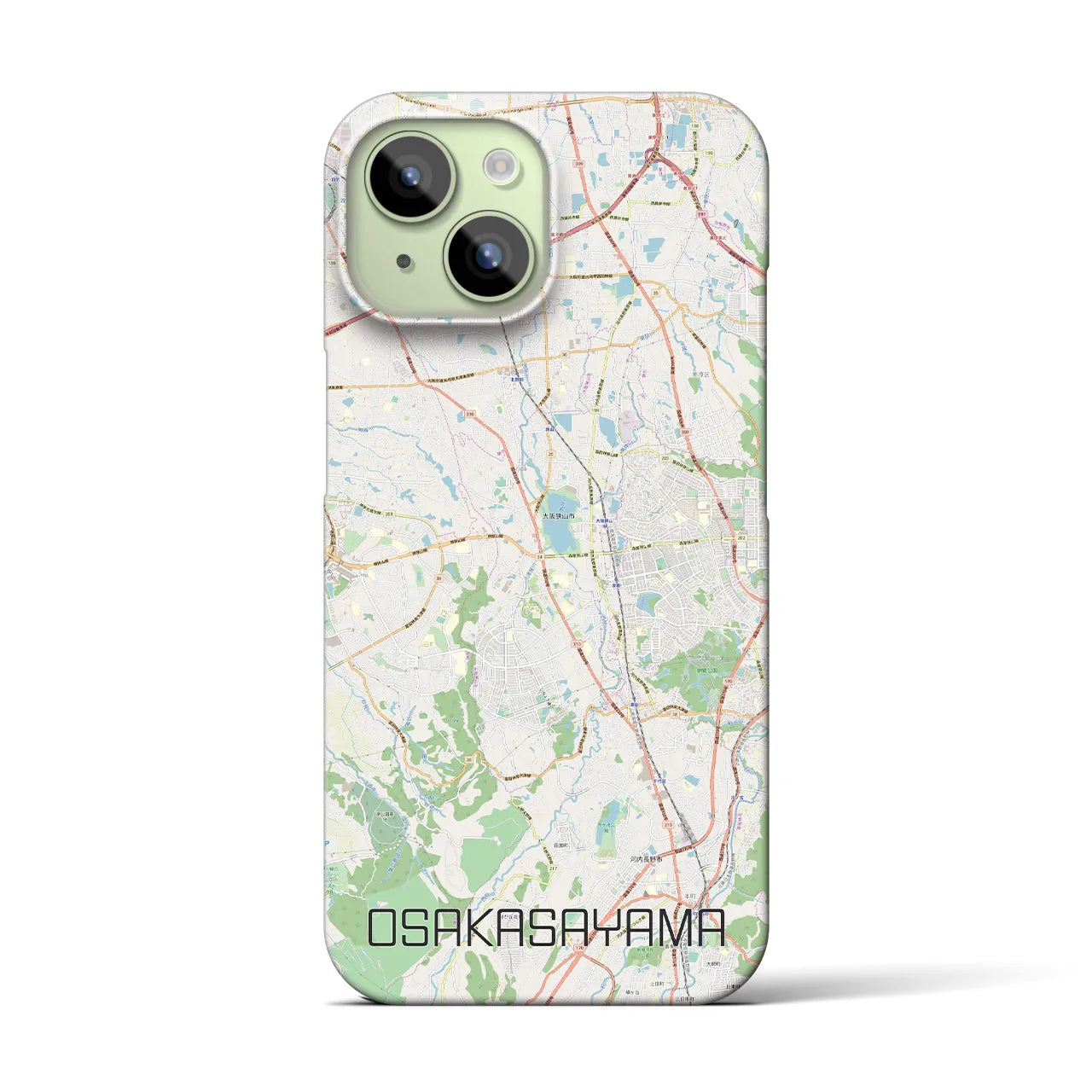 【大阪狭山(大阪府)】地図柄iPhoneケース(バックカバータイプ)