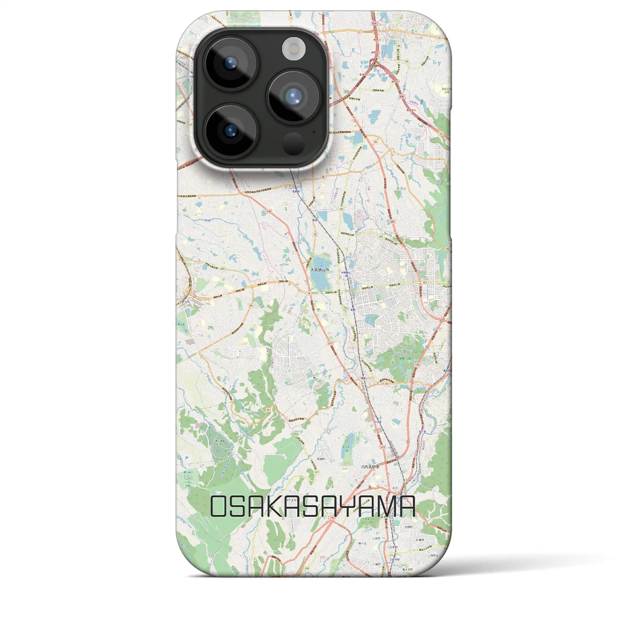 【大阪狭山(大阪府)】地図柄iPhoneケース(バックカバータイプ)