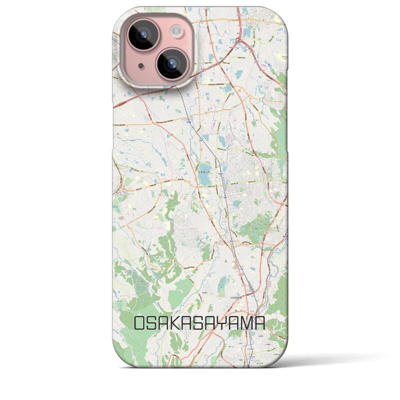 【大阪狭山(大阪府)】地図柄iPhoneケース(バックカバータイプ)