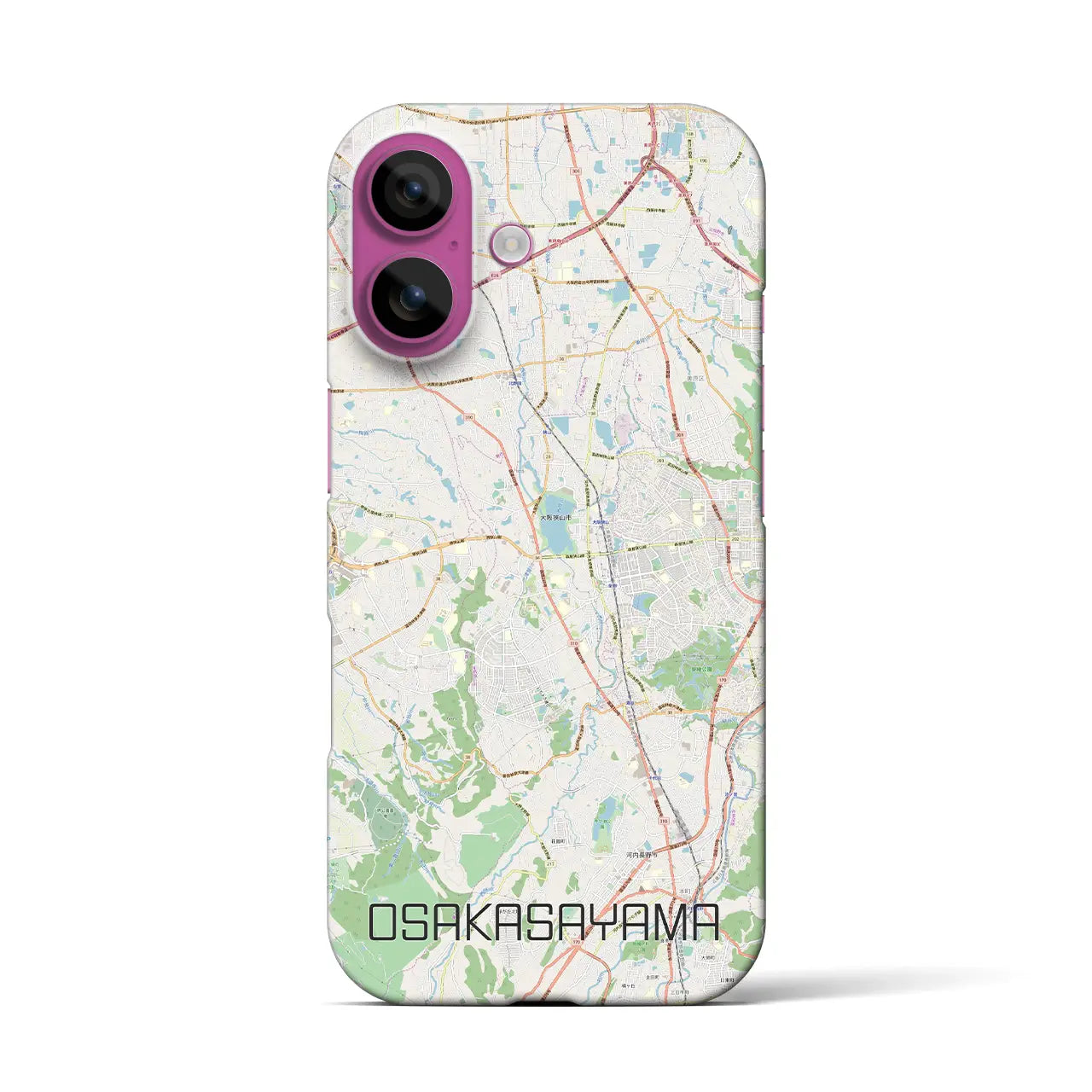 【大阪狭山(大阪府)】地図柄iPhoneケース(バックカバータイプ)