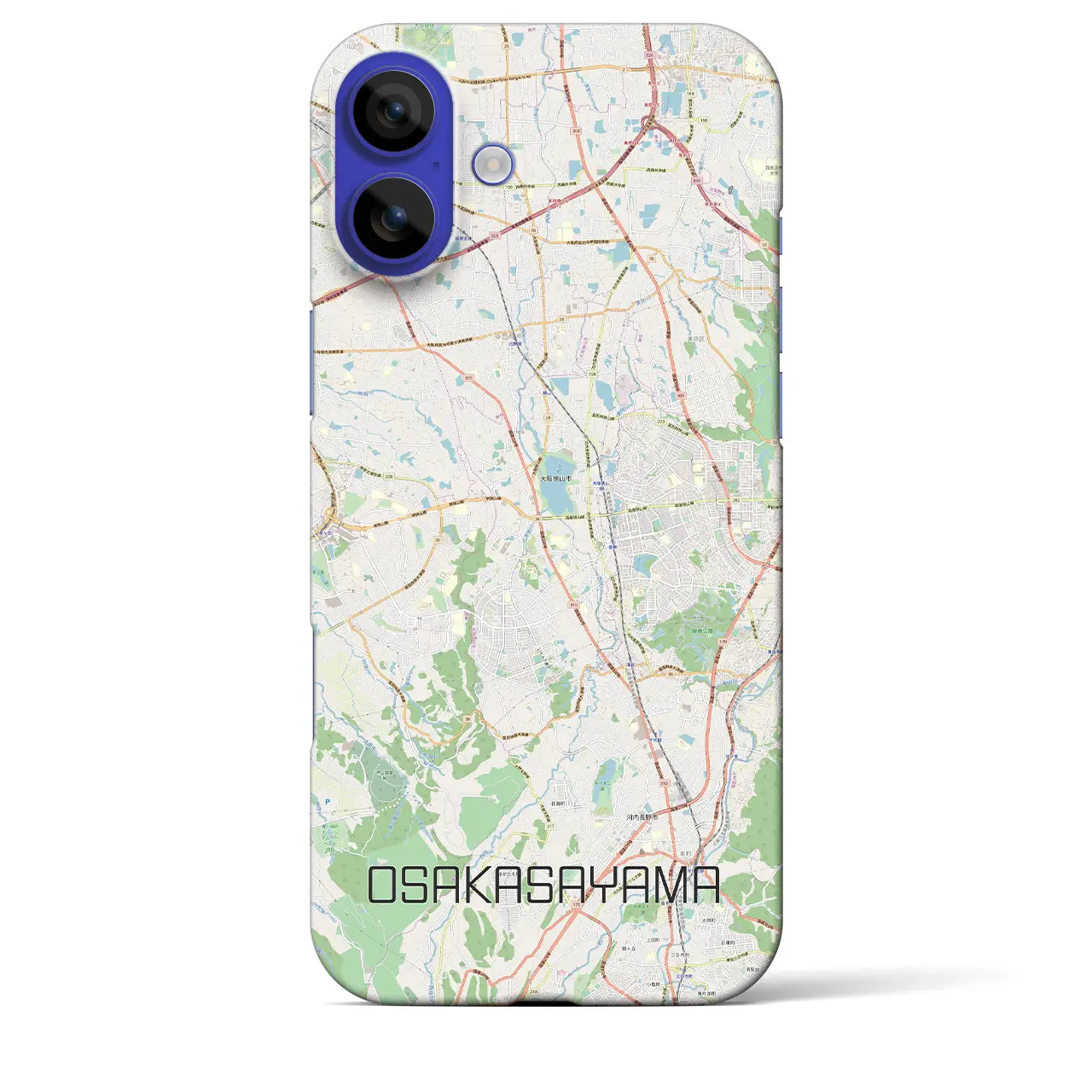 【大阪狭山(大阪府)】地図柄iPhoneケース(バックカバータイプ)