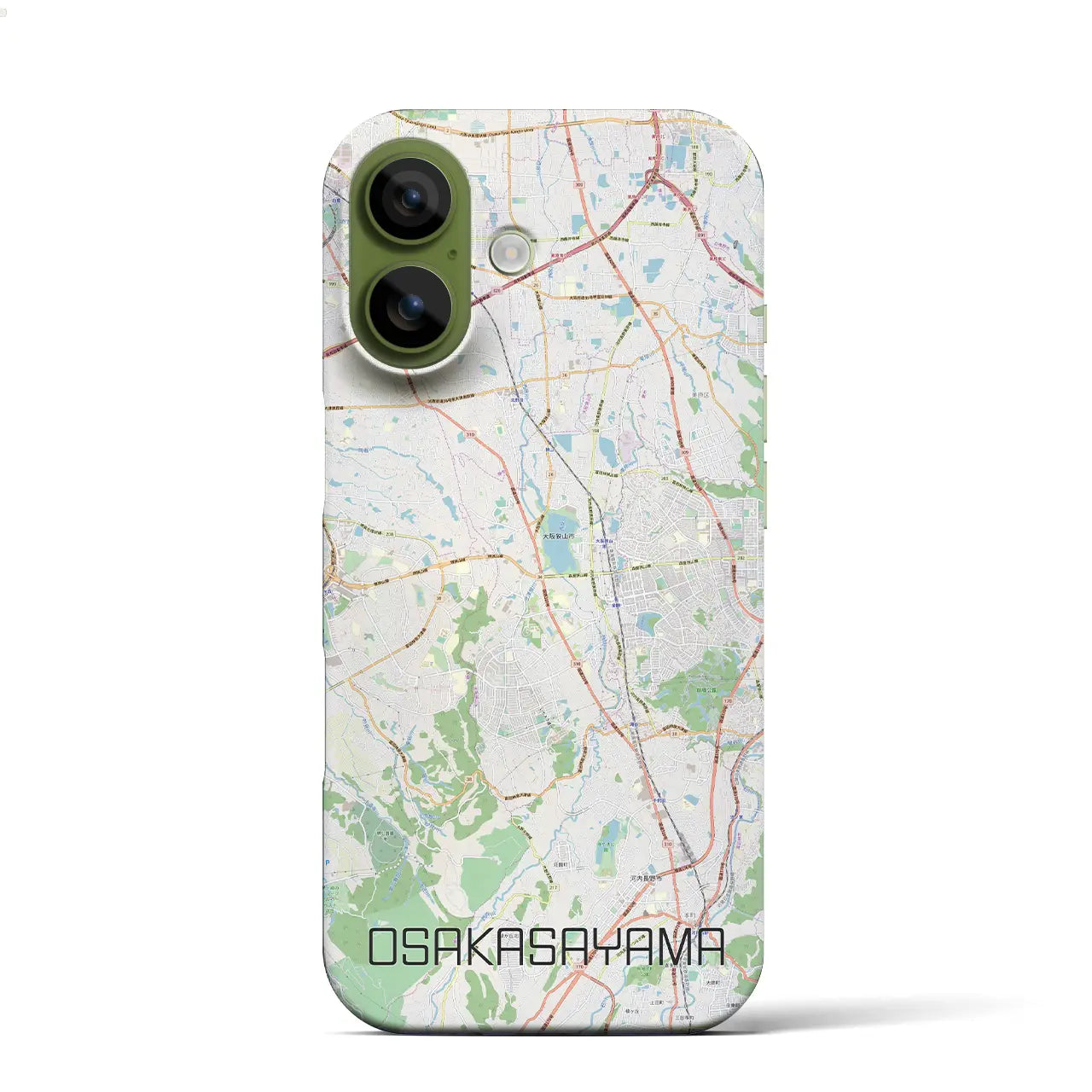 【大阪狭山(大阪府)】地図柄iPhoneケース(バックカバータイプ)