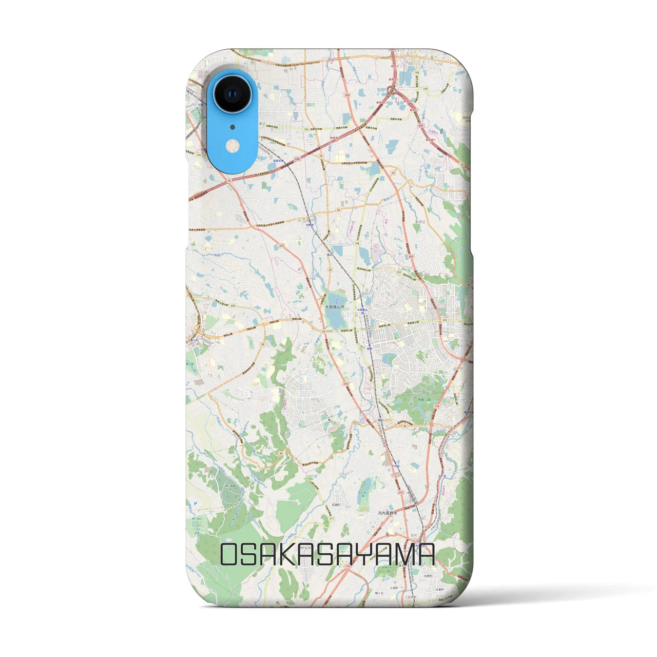 【大阪狭山(大阪府)】地図柄iPhoneケース(バックカバータイプ)