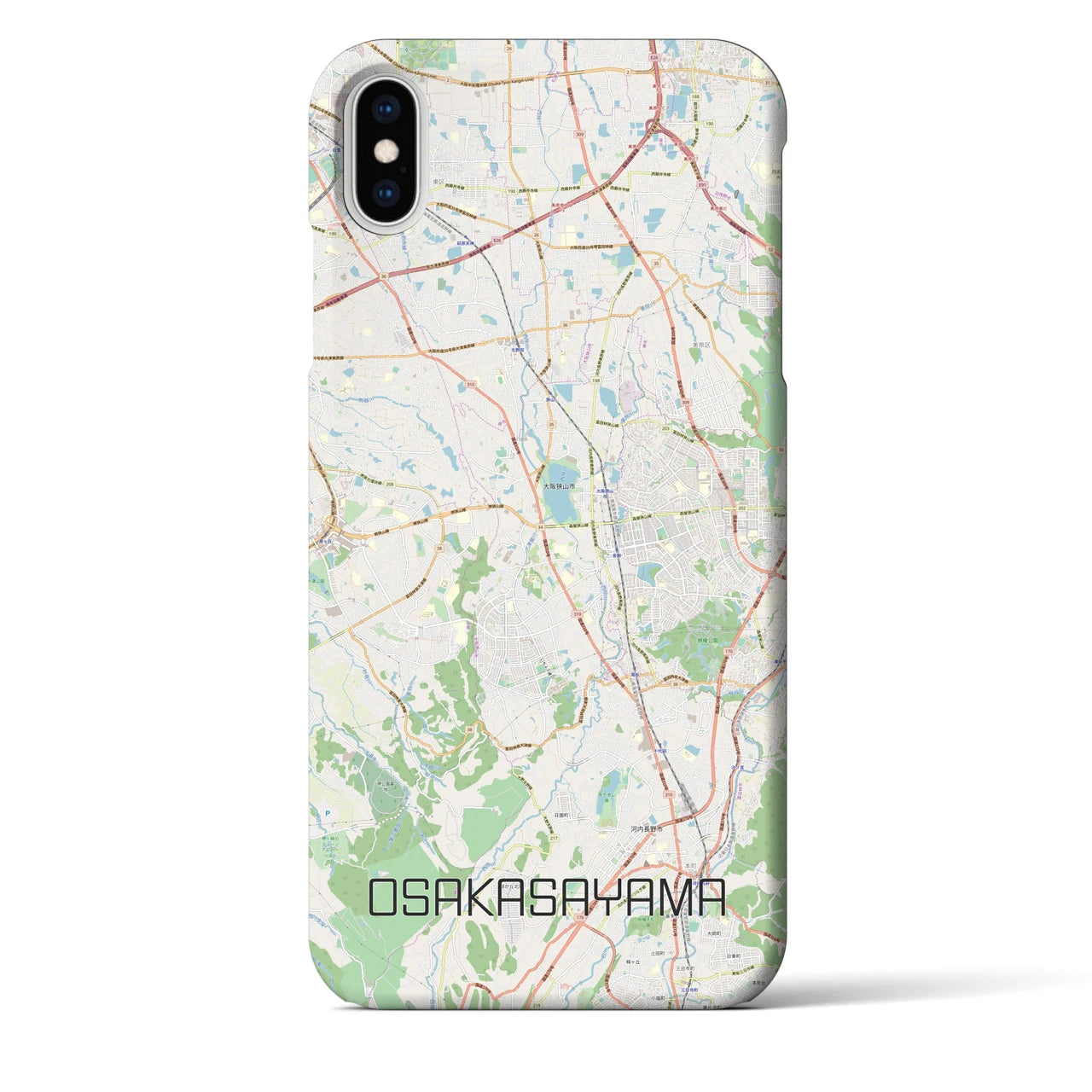 【大阪狭山(大阪府)】地図柄iPhoneケース(バックカバータイプ)