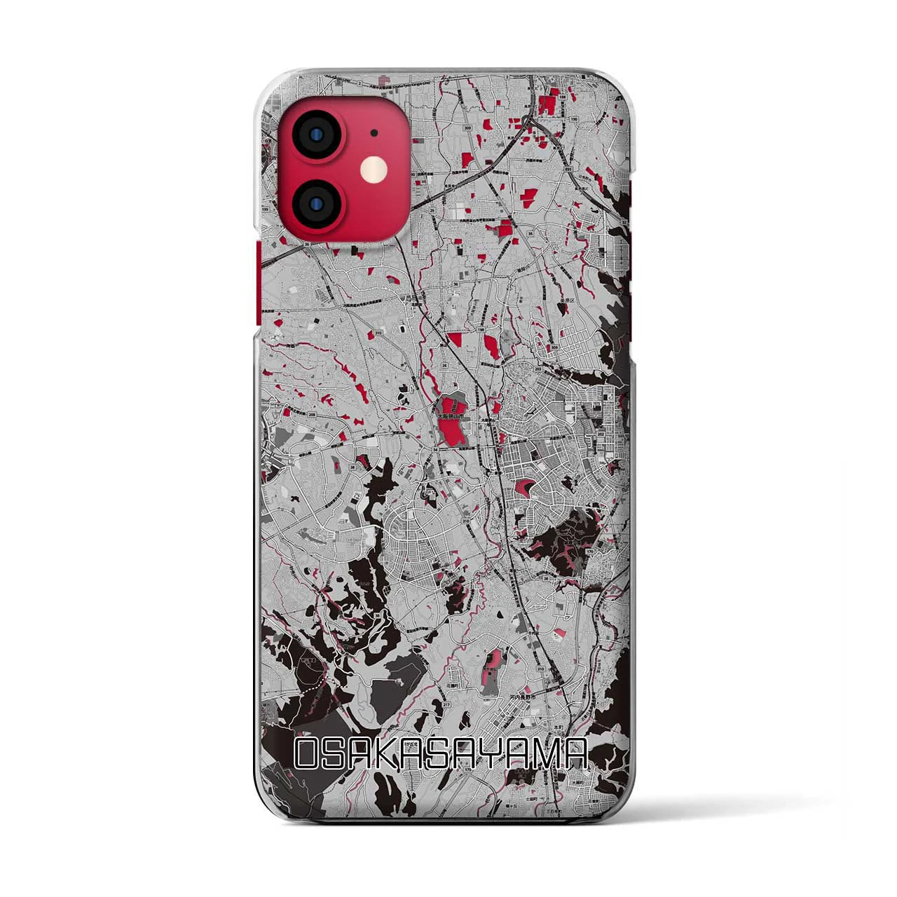 【大阪狭山(大阪府)】地図柄iPhoneケース(クリアタイプ)