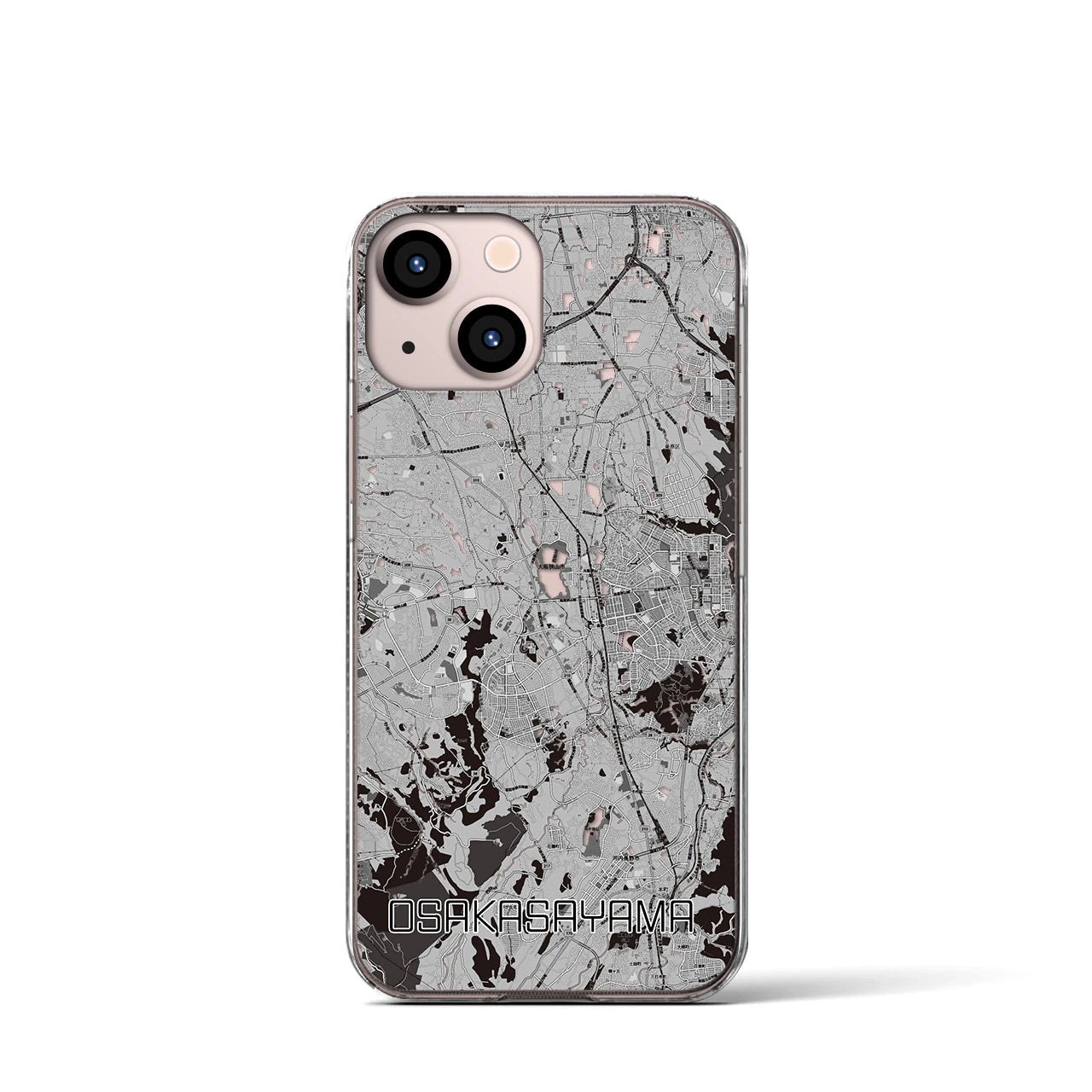【大阪狭山(大阪府)】地図柄iPhoneケース(クリアタイプ)