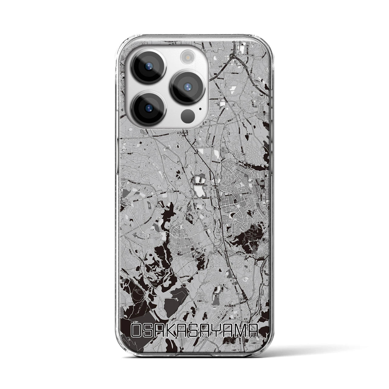 【大阪狭山(大阪府)】地図柄iPhoneケース(クリアタイプ)