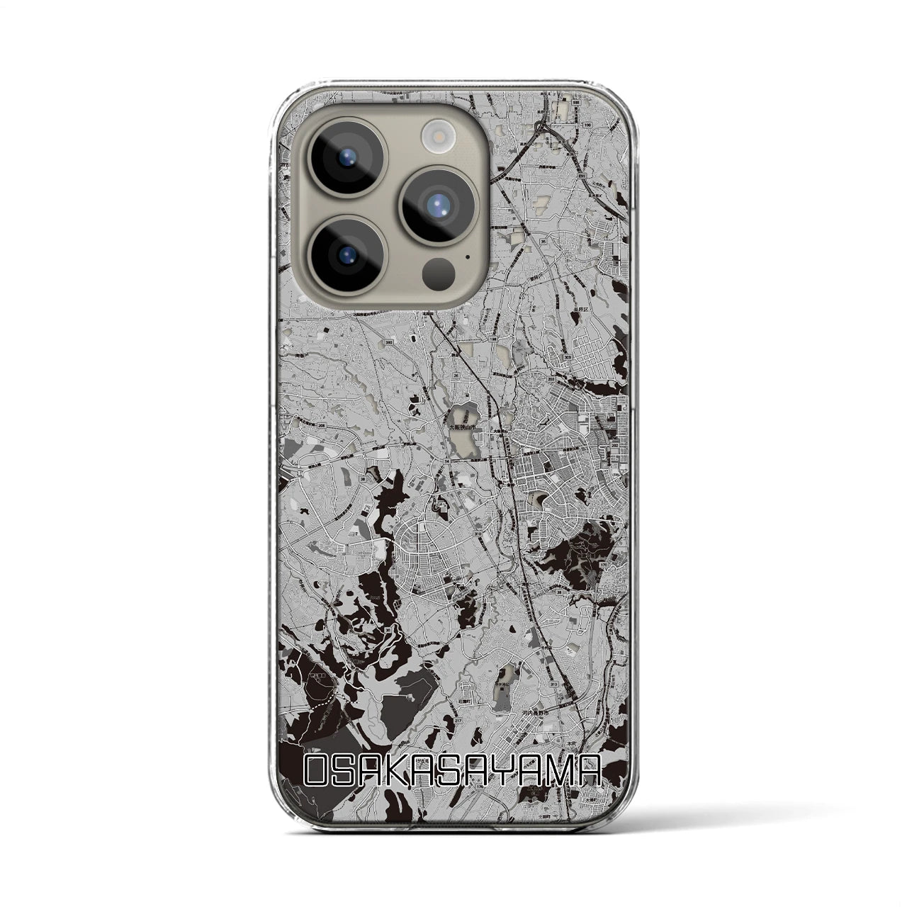 【大阪狭山(大阪府)】地図柄iPhoneケース(クリアタイプ)