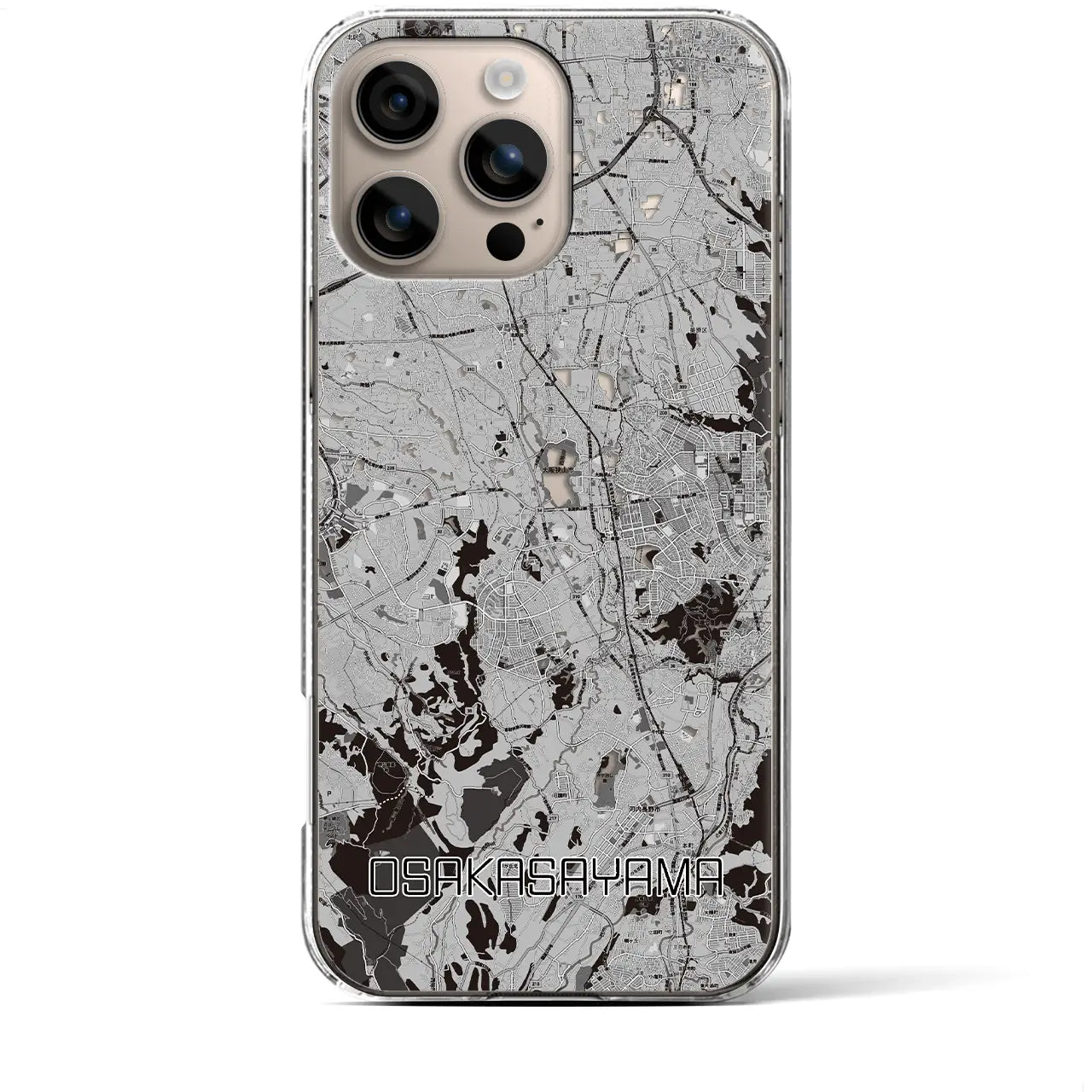 【大阪狭山(大阪府)】地図柄iPhoneケース(クリアタイプ)