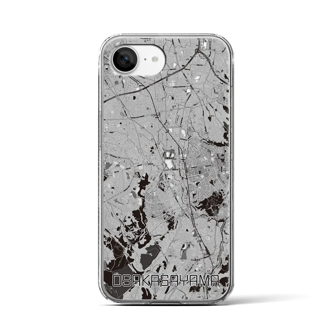 【大阪狭山(大阪府)】地図柄iPhoneケース(クリアタイプ)