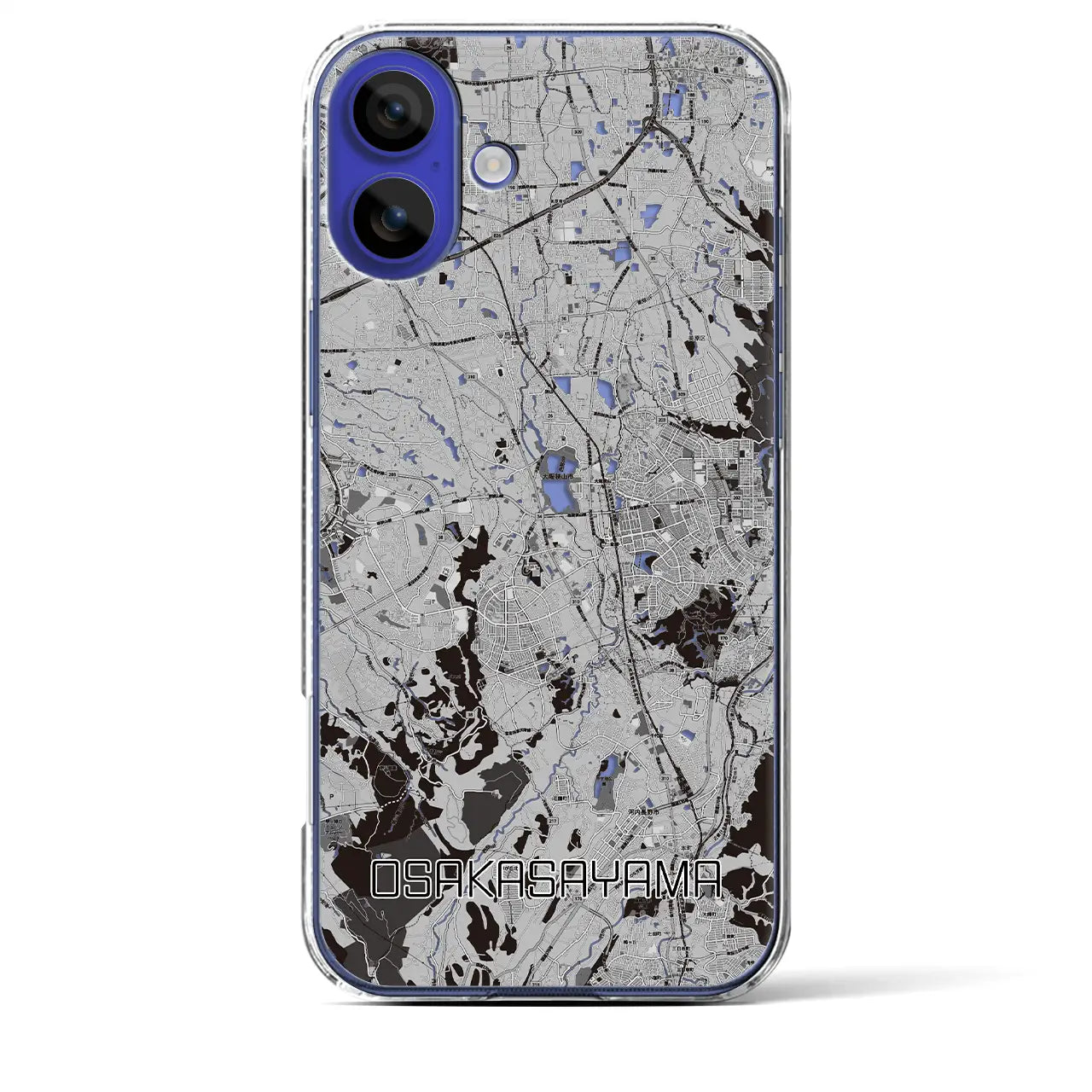 【大阪狭山(大阪府)】地図柄iPhoneケース(クリアタイプ)