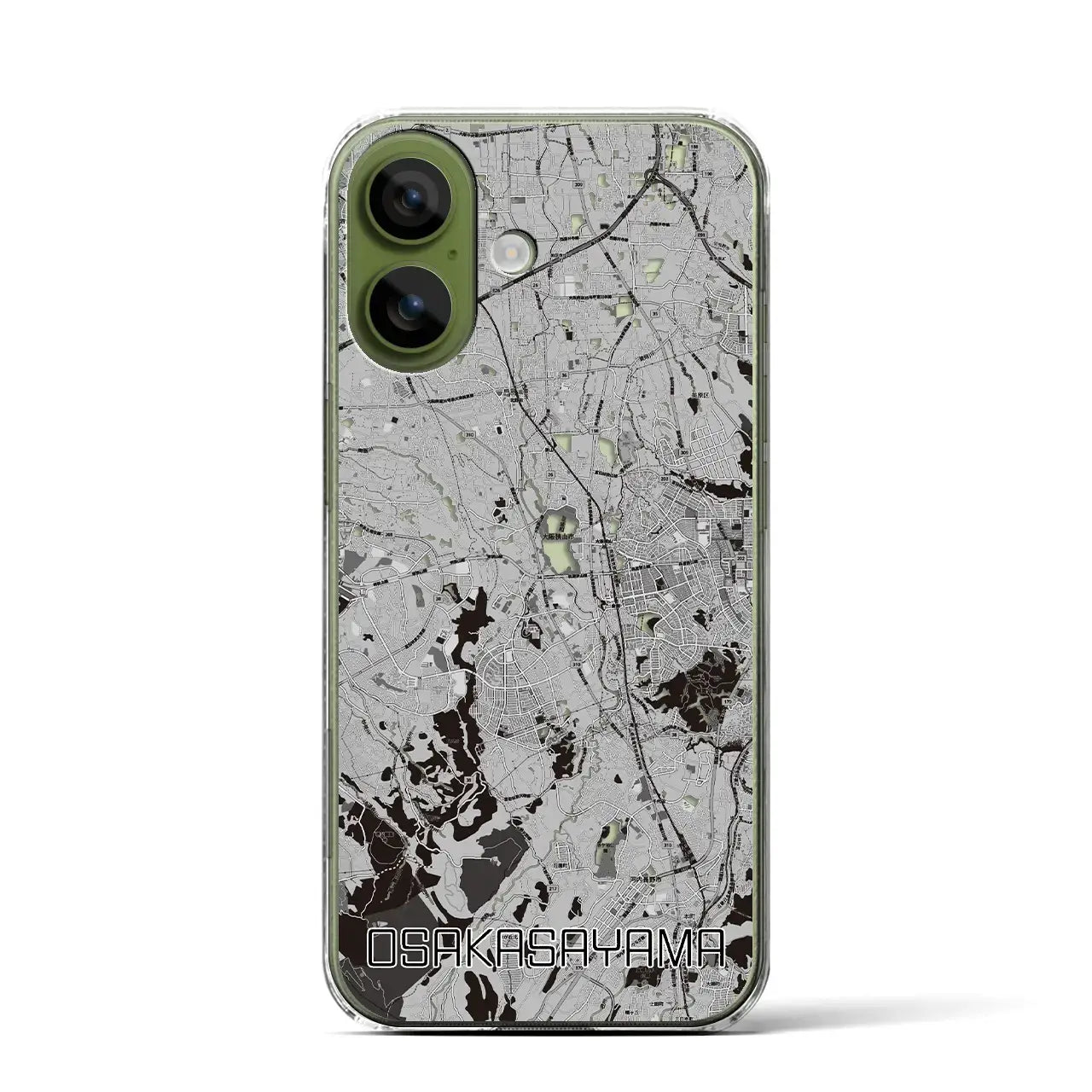 【大阪狭山(大阪府)】地図柄iPhoneケース(クリアタイプ)