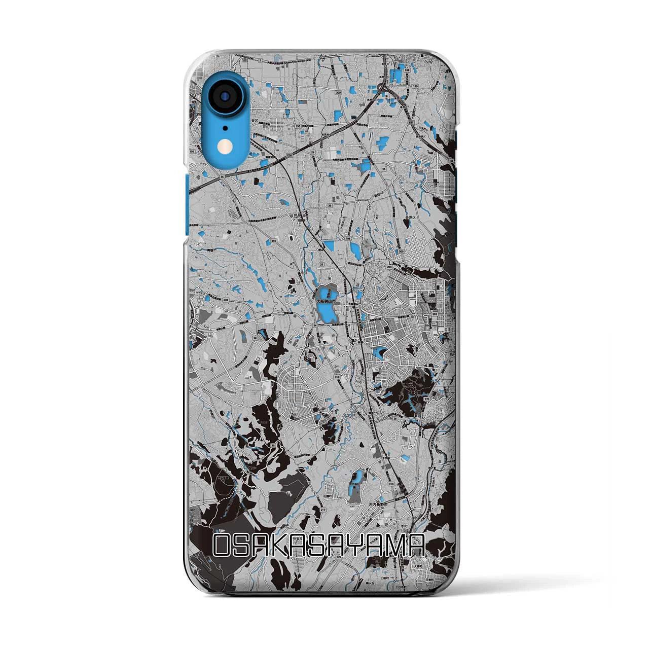 【大阪狭山(大阪府)】地図柄iPhoneケース(クリアタイプ)