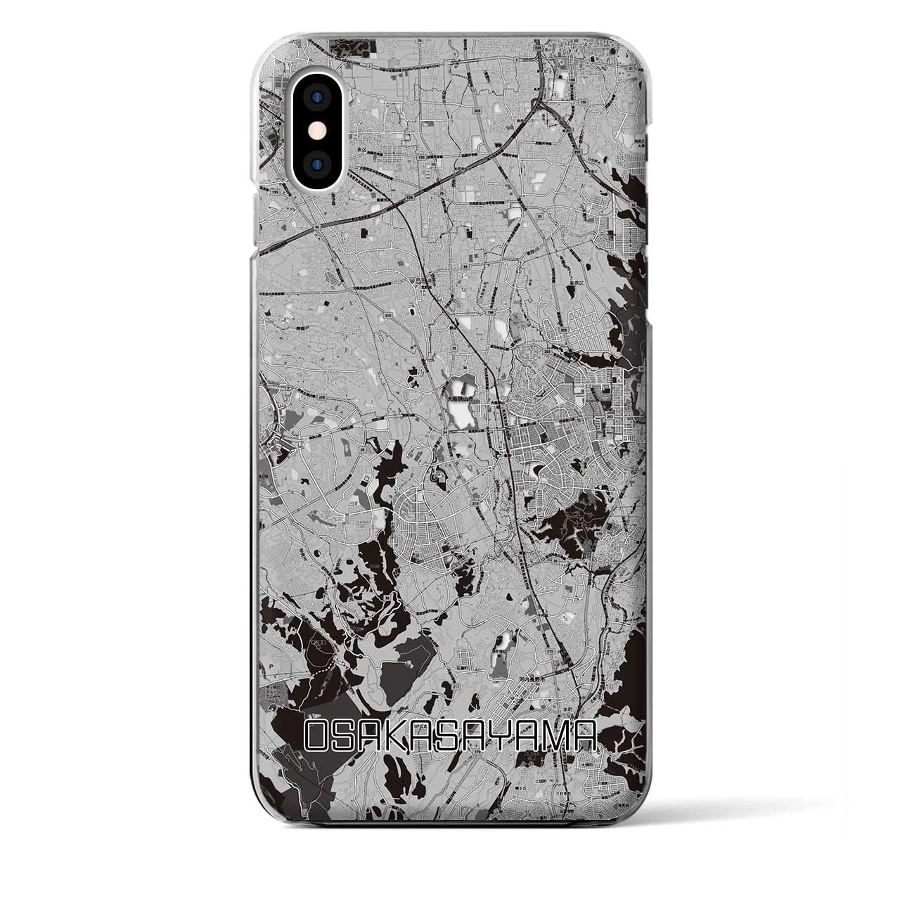 【大阪狭山(大阪府)】地図柄iPhoneケース(クリアタイプ)