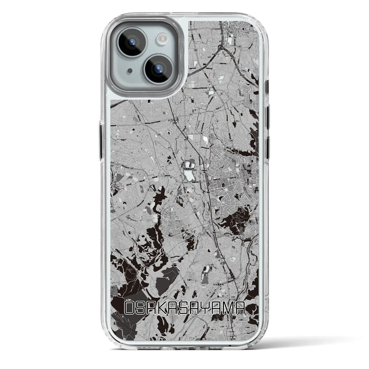【大阪狭山(大阪府)】地図柄iPhoneケース(MagSafeタイプ)