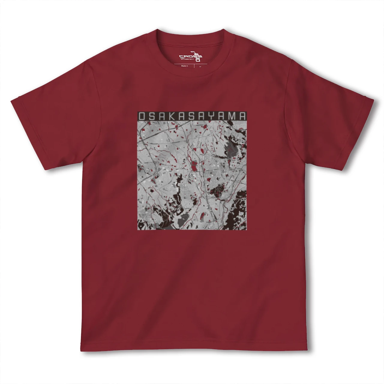 【大阪狭山(大阪府)】地図柄ヘビーウェイトTシャツ