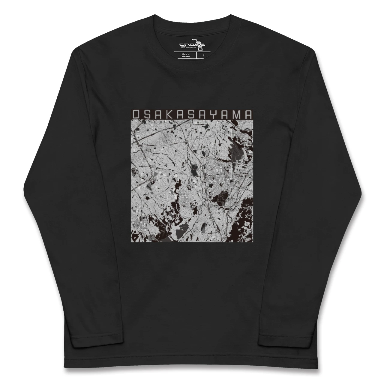 【大阪狭山(大阪府)】地図柄ロングスリーブTシャツ