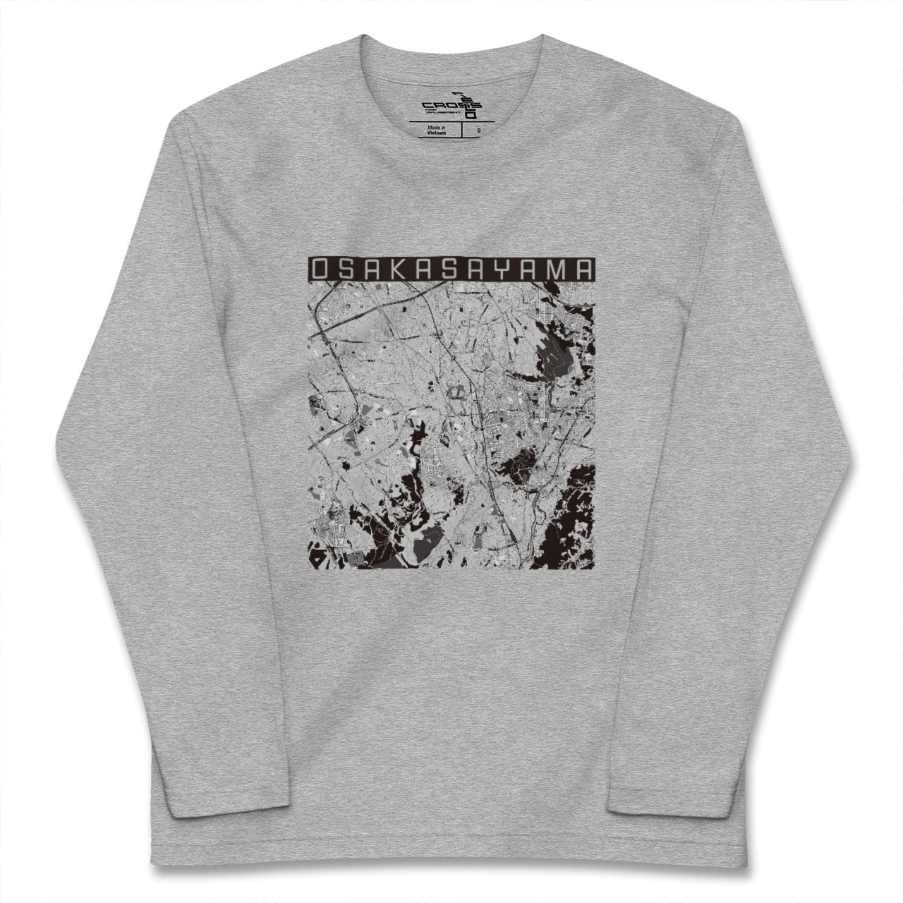 【大阪狭山(大阪府)】地図柄ロングスリーブTシャツ