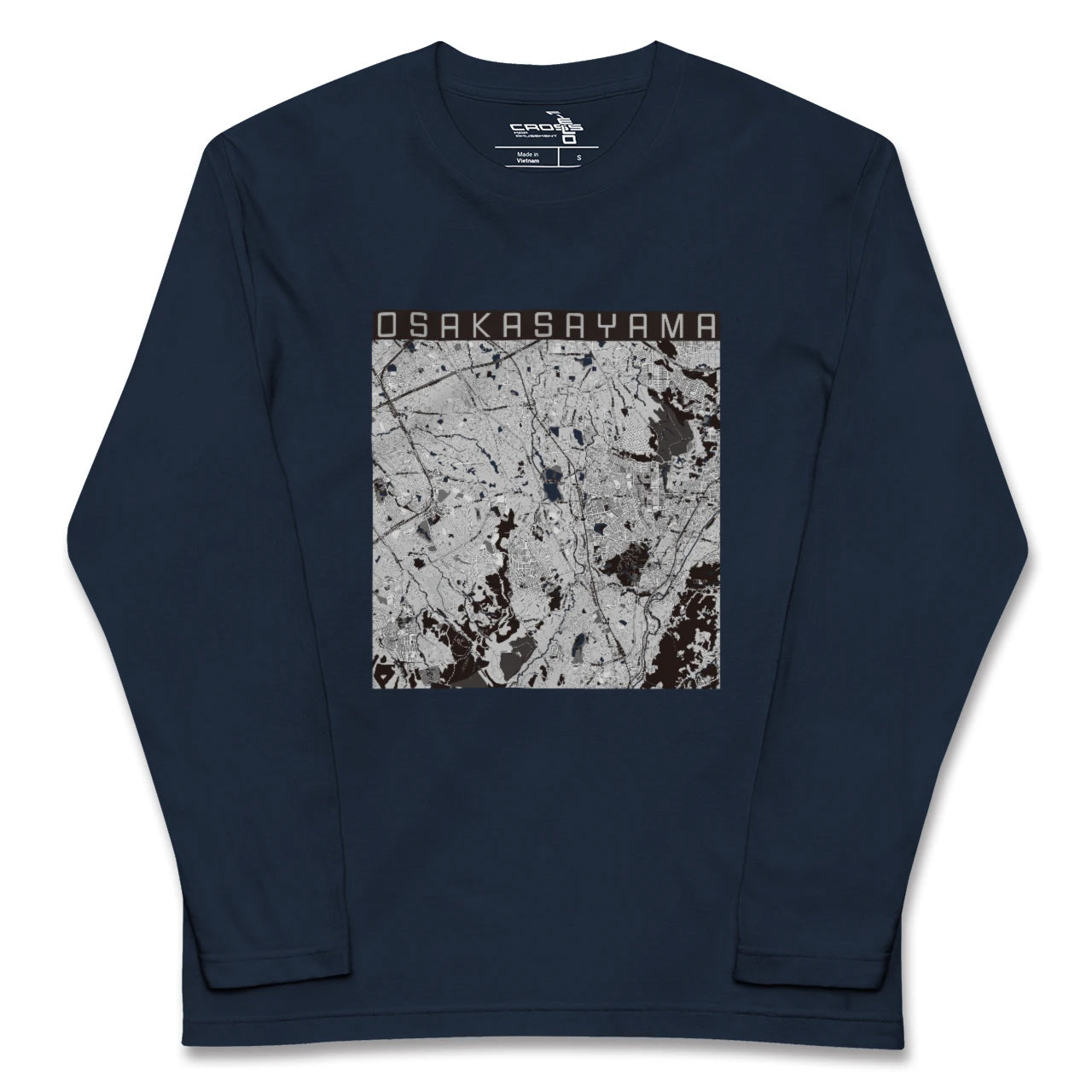 【大阪狭山(大阪府)】地図柄ロングスリーブTシャツ