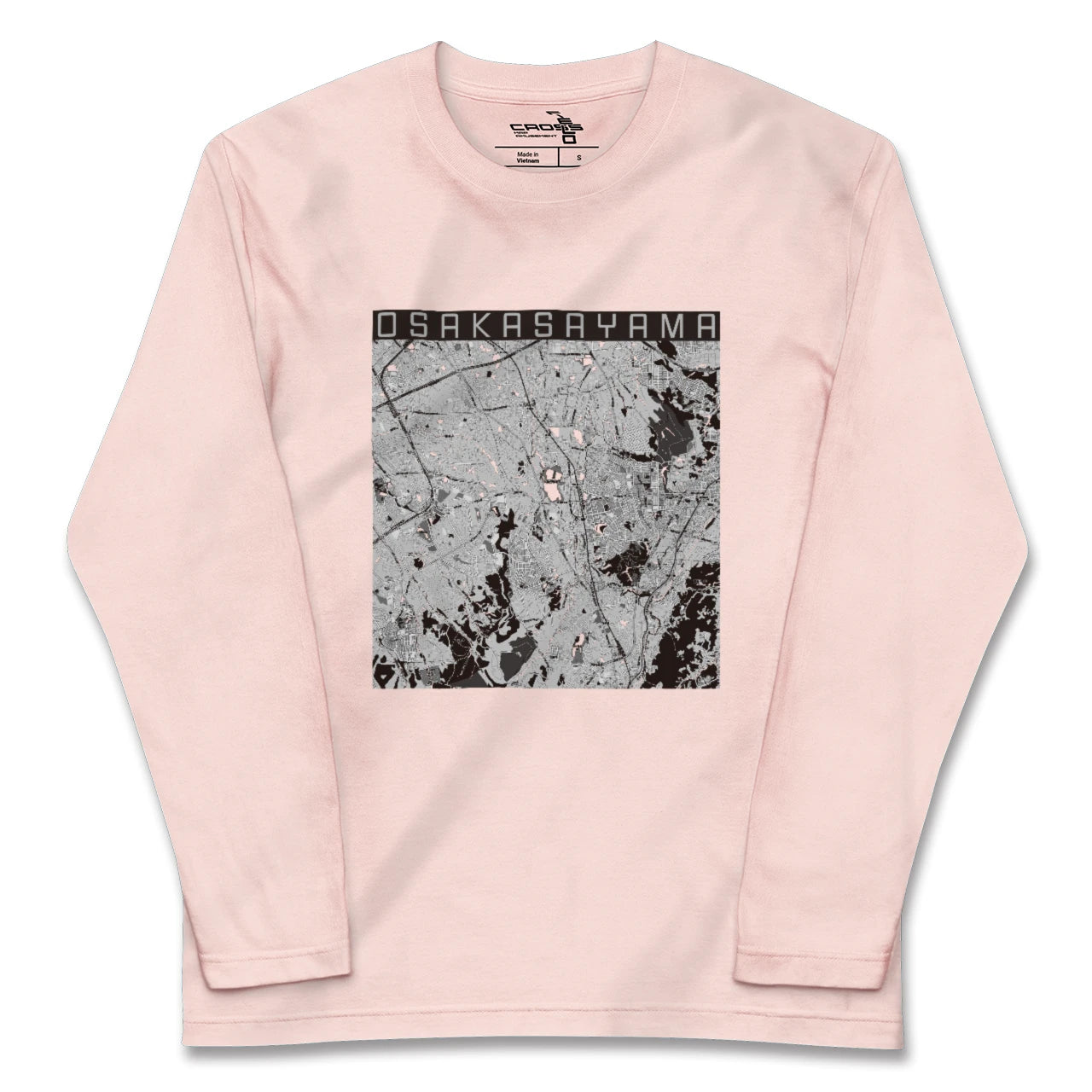 【大阪狭山(大阪府)】地図柄ロングスリーブTシャツ