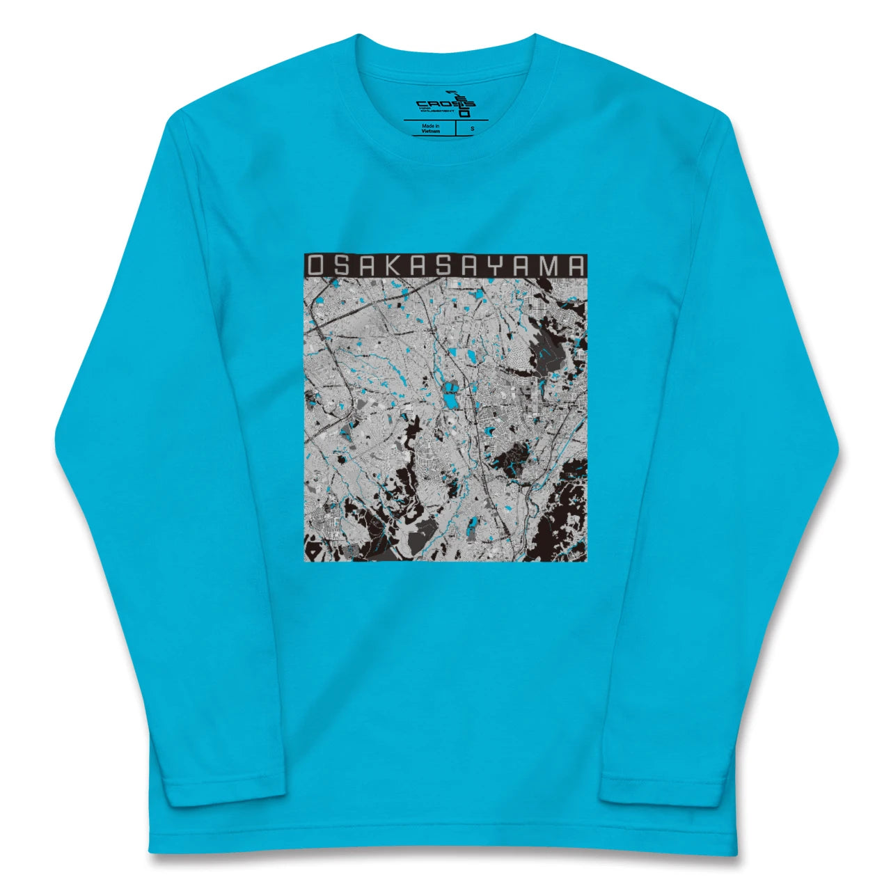 【大阪狭山(大阪府)】地図柄ロングスリーブTシャツ