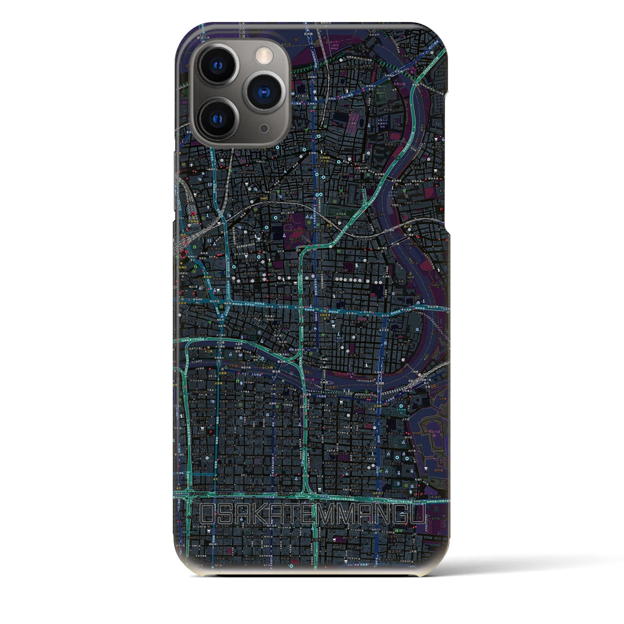 【大阪天満宮(大阪府)】地図柄iPhoneケース(バックカバータイプ)