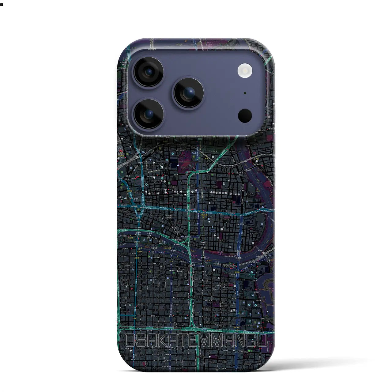 【大阪天満宮(大阪府)】地図柄iPhoneケース(バックカバータイプ)