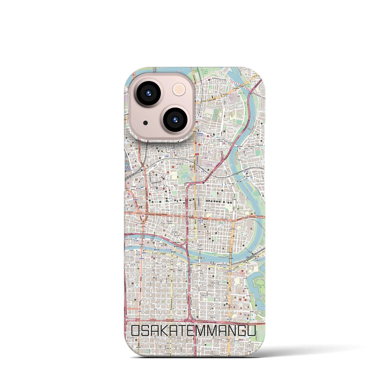 【大阪天満宮(大阪府)】地図柄iPhoneケース(バックカバータイプ)