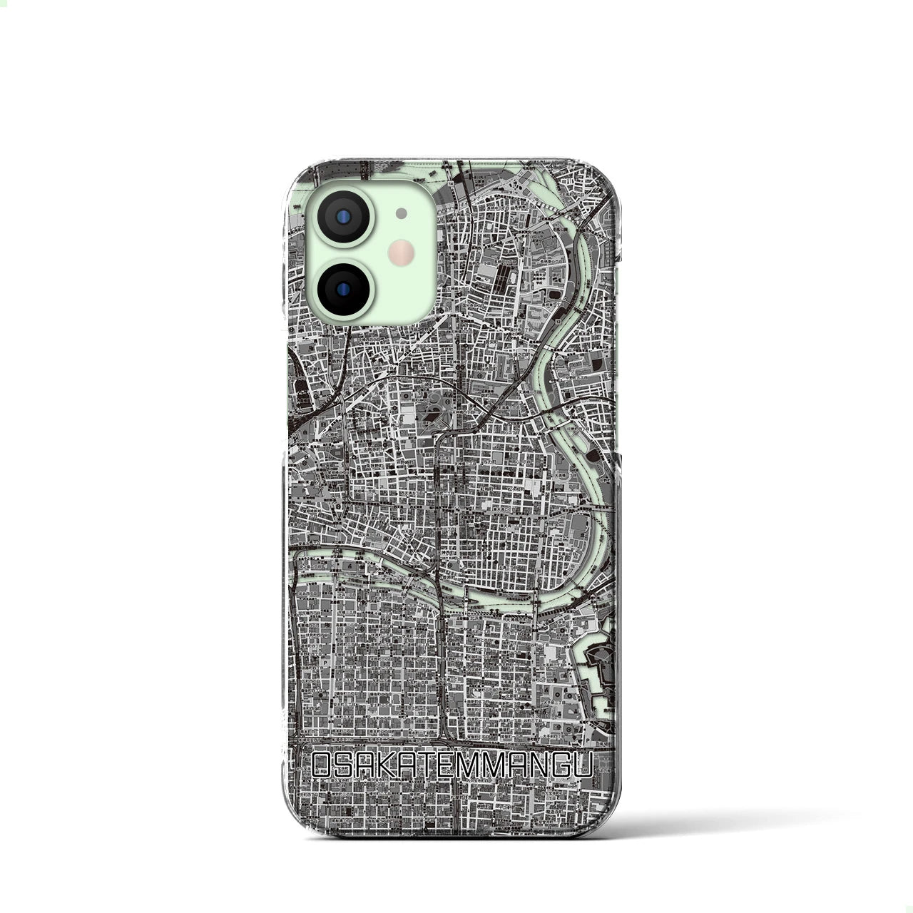 【大阪天満宮(大阪府)】地図柄iPhoneケース(クリアタイプ)