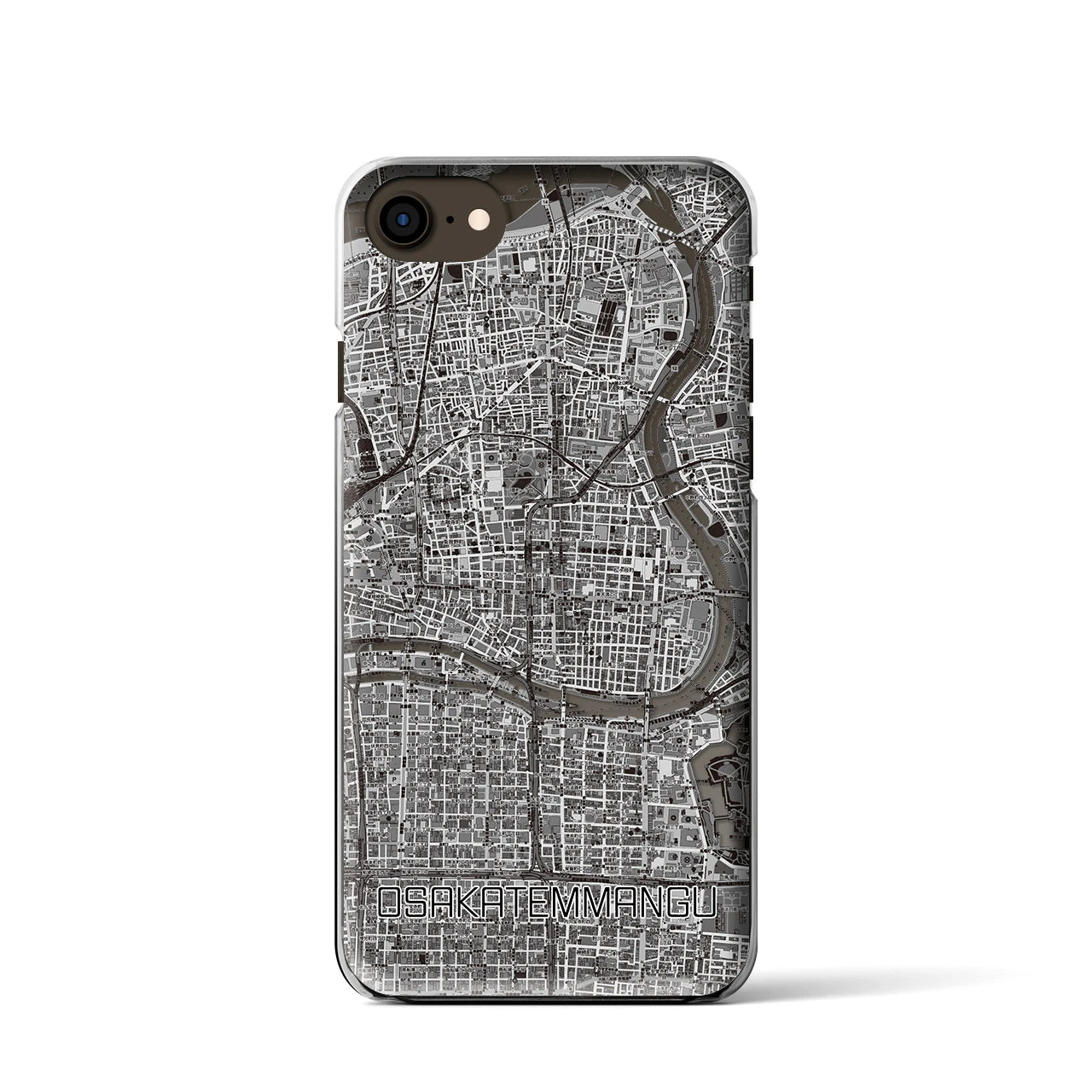 【大阪天満宮(大阪府)】地図柄iPhoneケース(クリアタイプ)