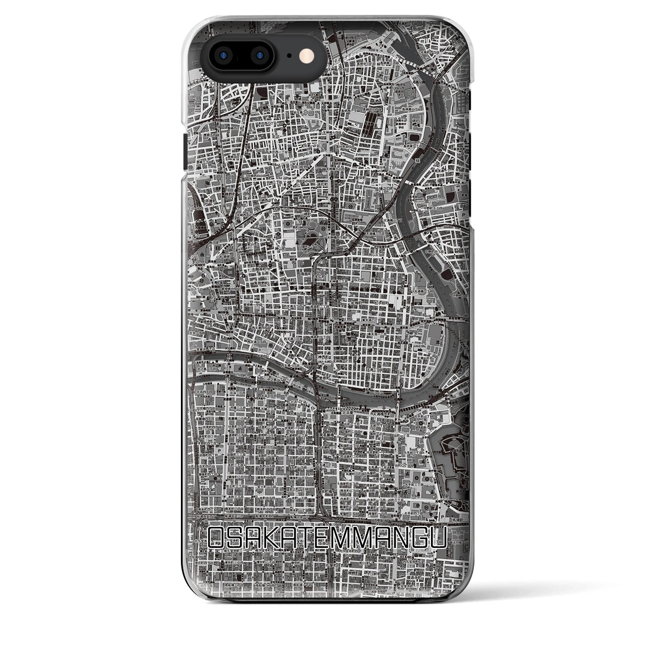 【大阪天満宮(大阪府)】地図柄iPhoneケース(クリアタイプ)