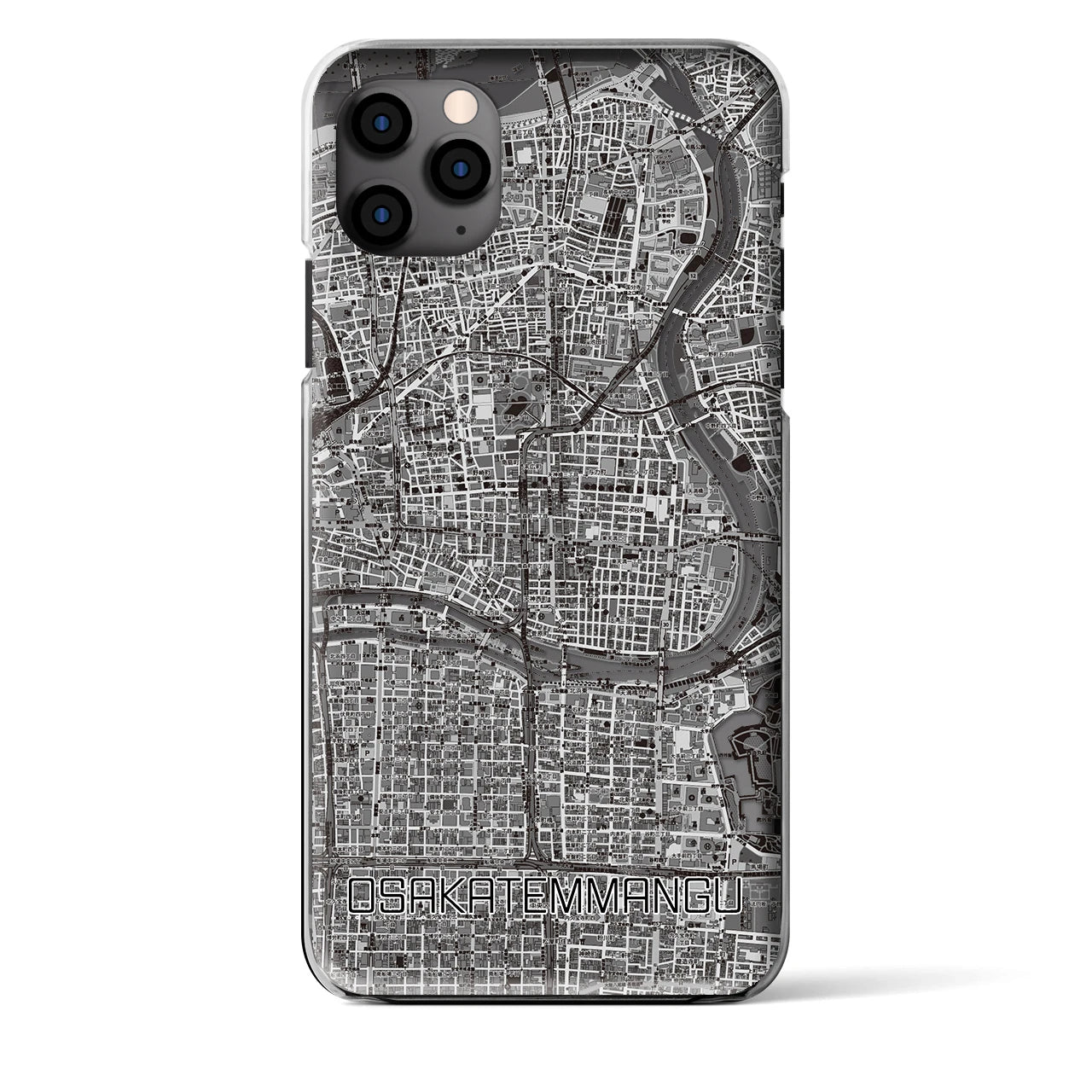 【大阪天満宮(大阪府)】地図柄iPhoneケース(クリアタイプ)