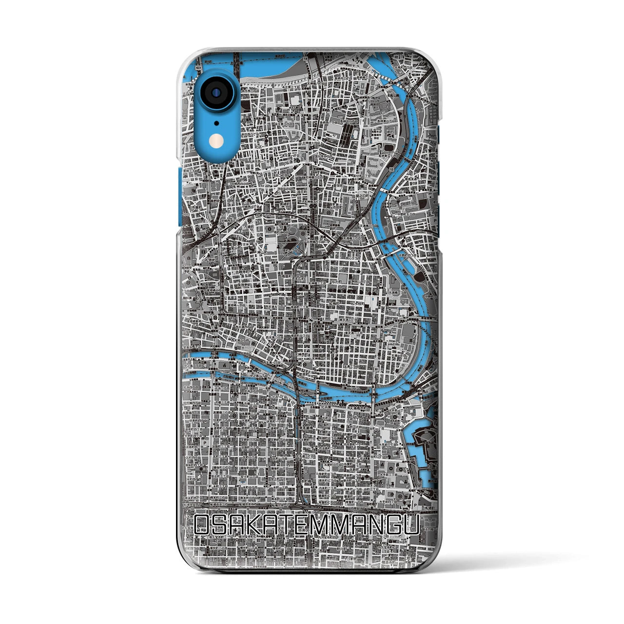 【大阪天満宮(大阪府)】地図柄iPhoneケース(クリアタイプ)