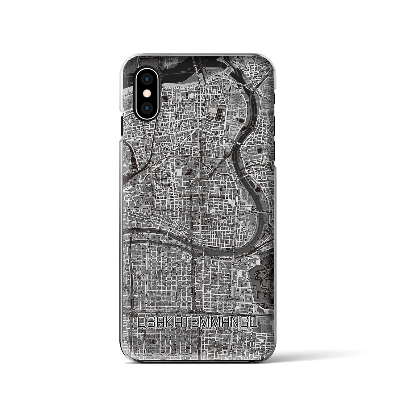 【大阪天満宮(大阪府)】地図柄iPhoneケース(クリアタイプ)